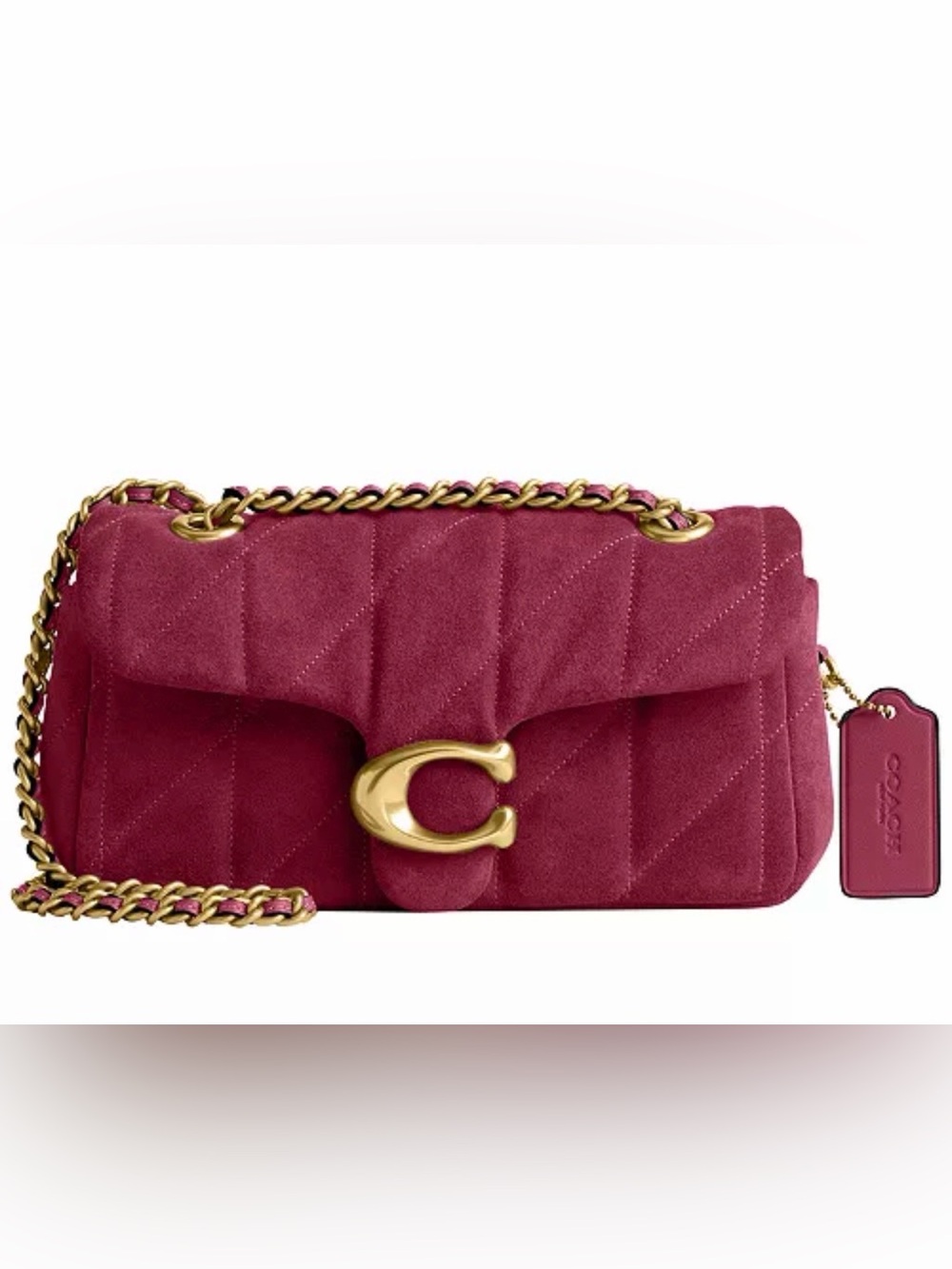 ✨ NWT Coach Tabby Shoulder Bag 20 in Quilted Dark Fuchsia ✨